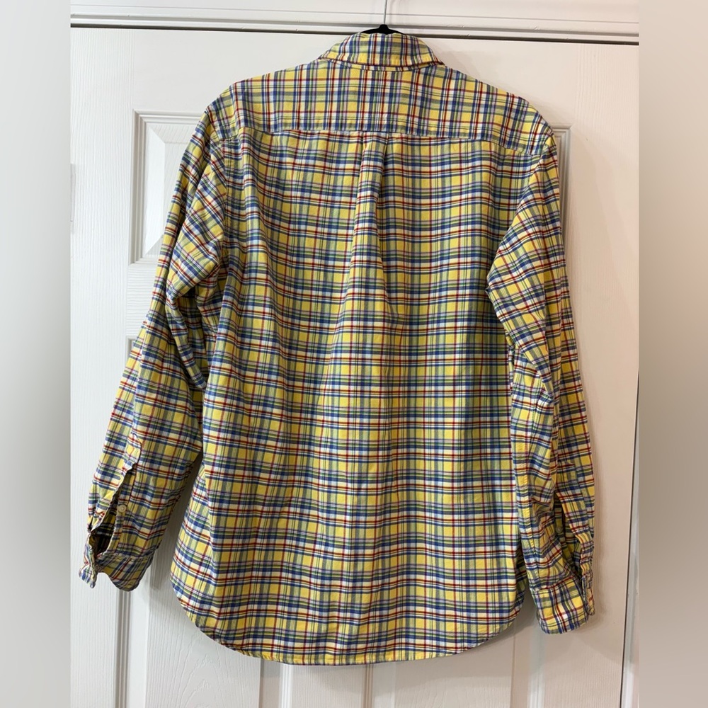 Ralph Lauren Men Large Button Up Long Sleeve Plaid Shirts Set 3 Pink Yellow Blue - Picture 13 of 13